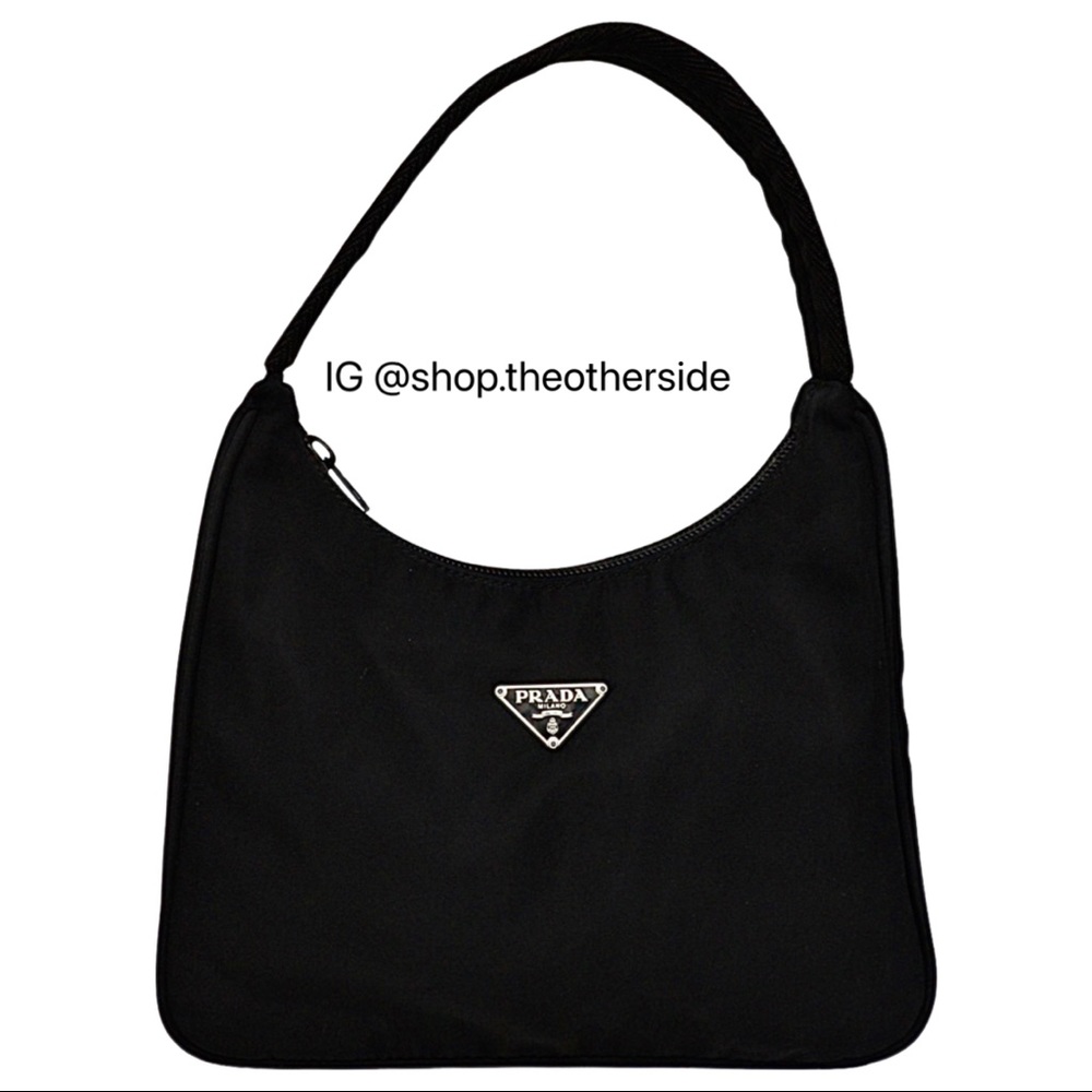 Prada Vintage Mini Tessuto Nylon Bag in Black
